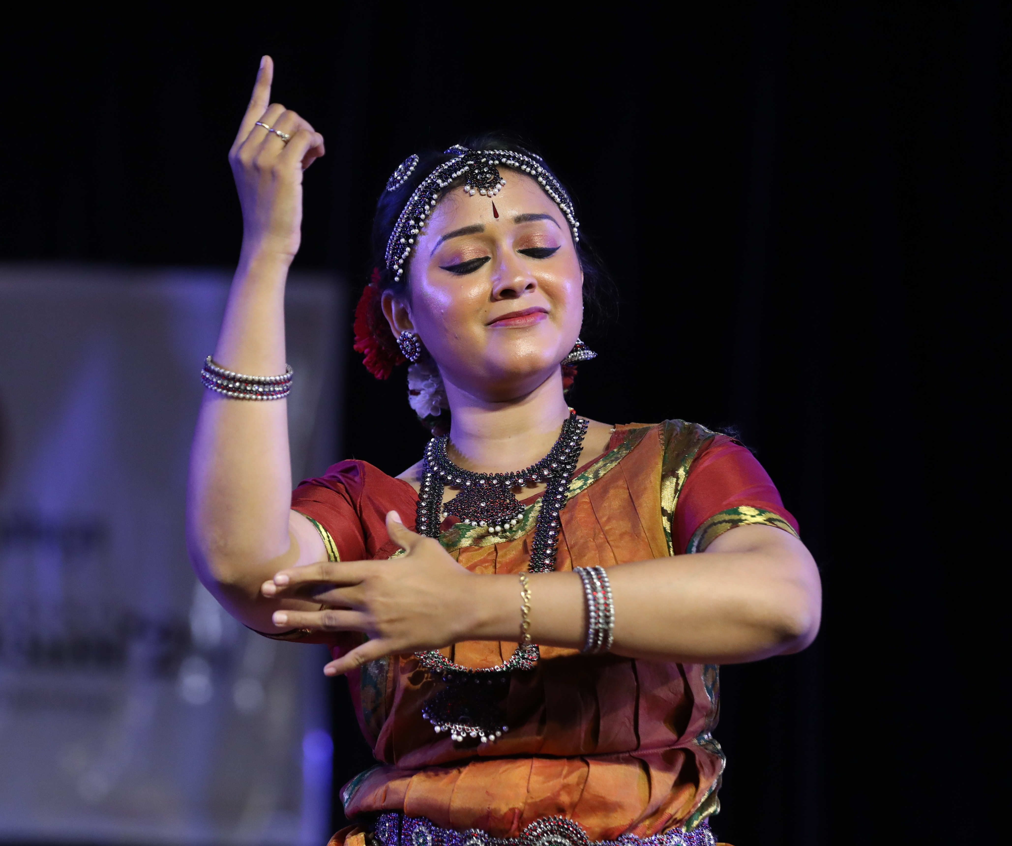 Harshini Swaminathan in dance makeup